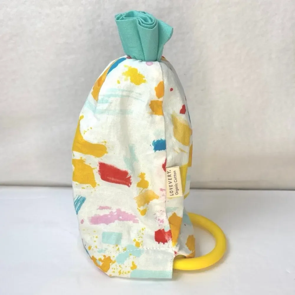 Lovevery Organic Cotton Sensory Pouch Teether Crinkle Baby Toddler Toy